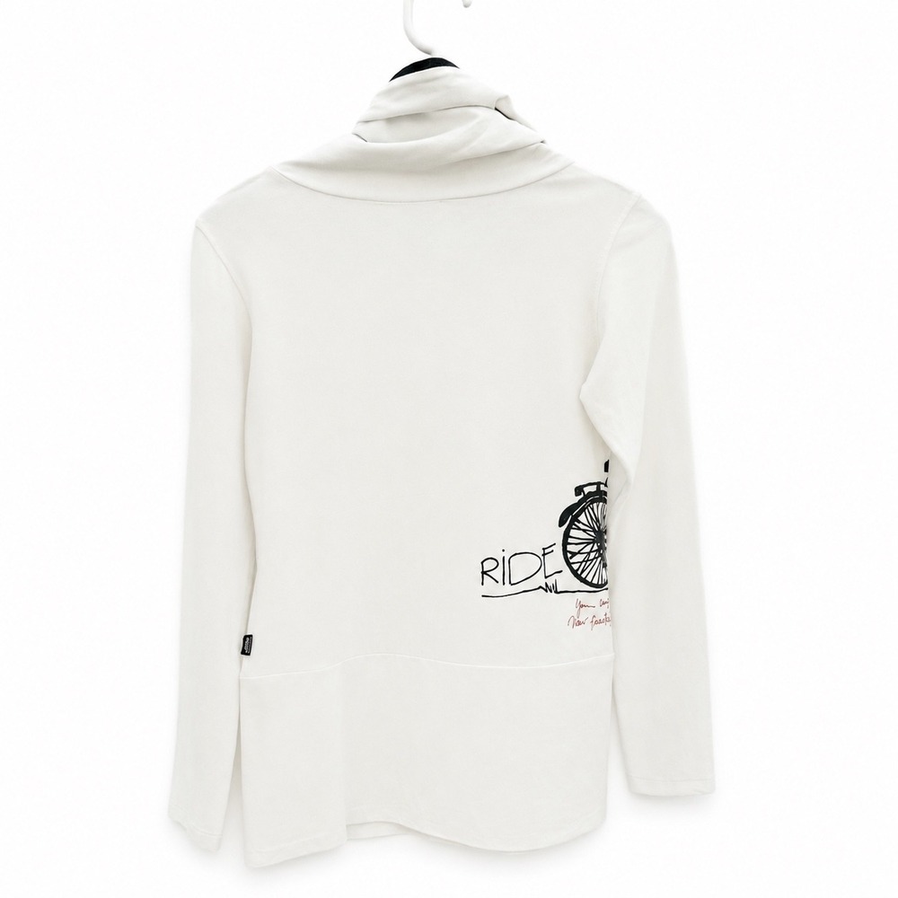 Message Factory Tunic Dress Womens XS Cycling Themed Cowl Neck‎ Made In Canada
